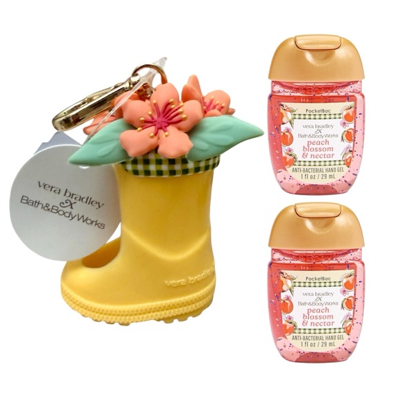 Bath & Body Works Accessories - BBW × Vera Bradley Rain Boot pocketBac holder & hand sanitizers Limited Edition